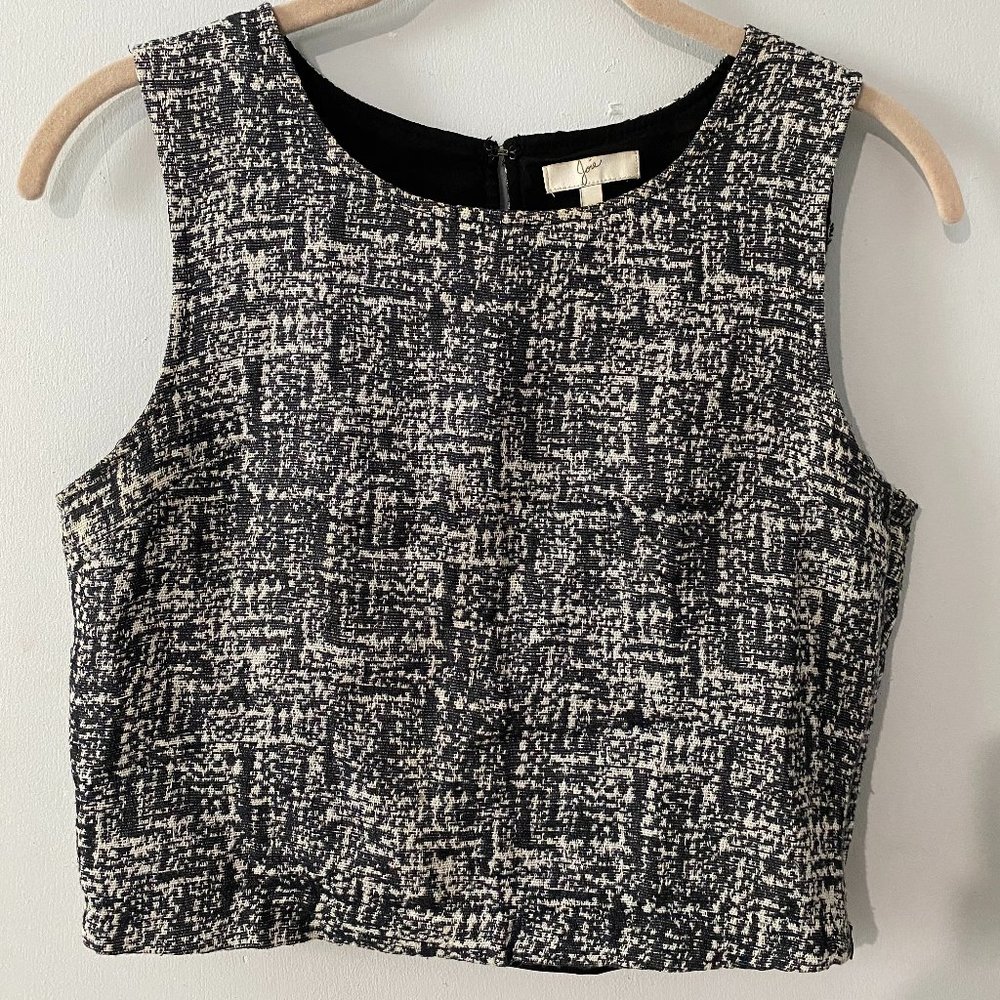Joie Mintelle Black and White Sleeveless Crop Top - XS